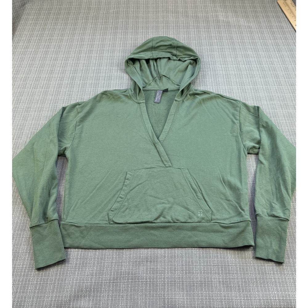 Sweaty Betty Hoodie Womens XS Green Oversize Pullover‎ Lounge Relaxed Sweatshirt